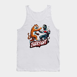 Tiger vs Zombie Fight Tank Top